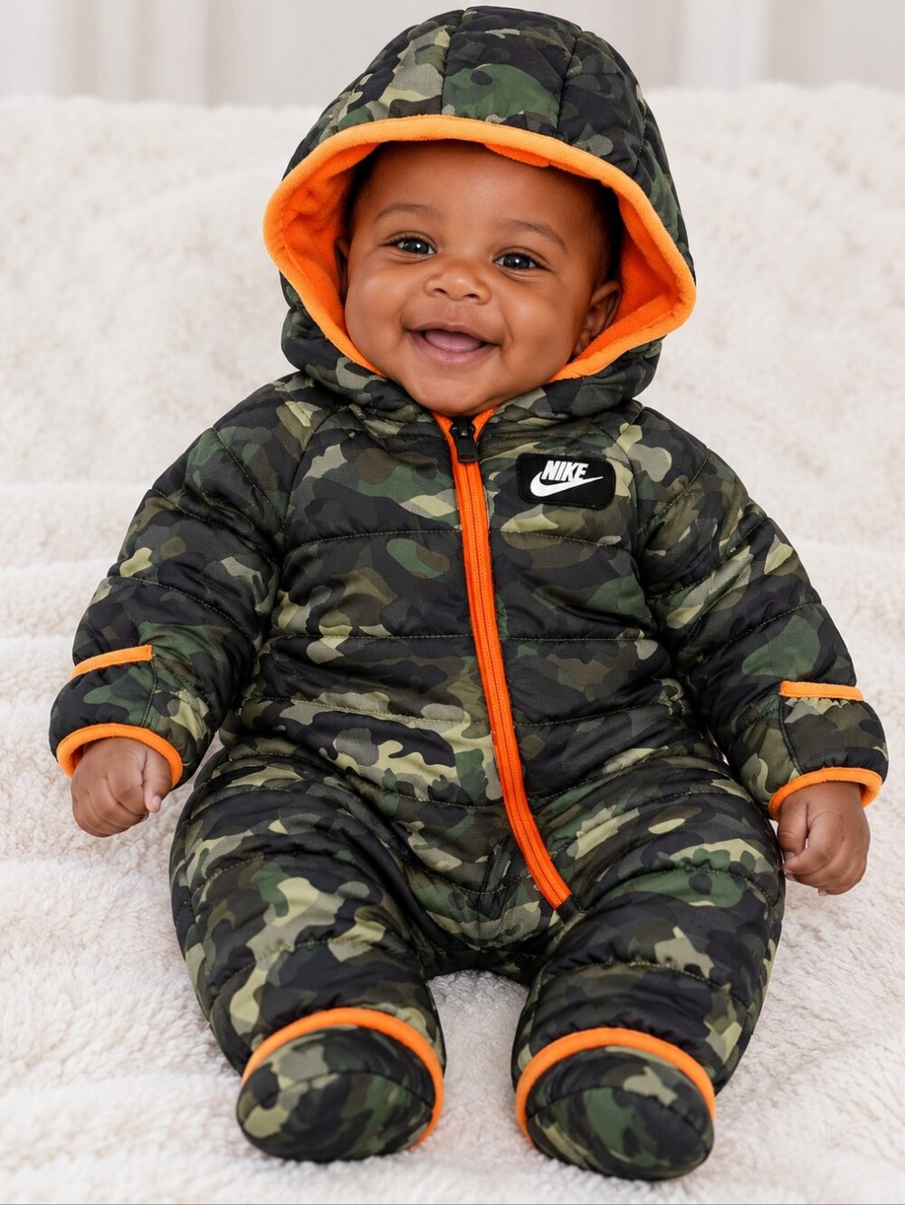 Nike Baby Boy Puffer Snowsuit (C(56F422-A38)/O, 3 Months)